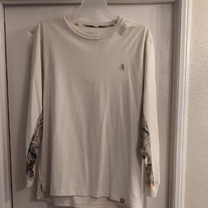 Mens Legendary Whitetails Cream Long Sleeve Shirt